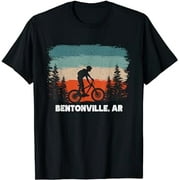 Mountain Bike Retro Sunset Vintage Bentonville, AR T-Shirt