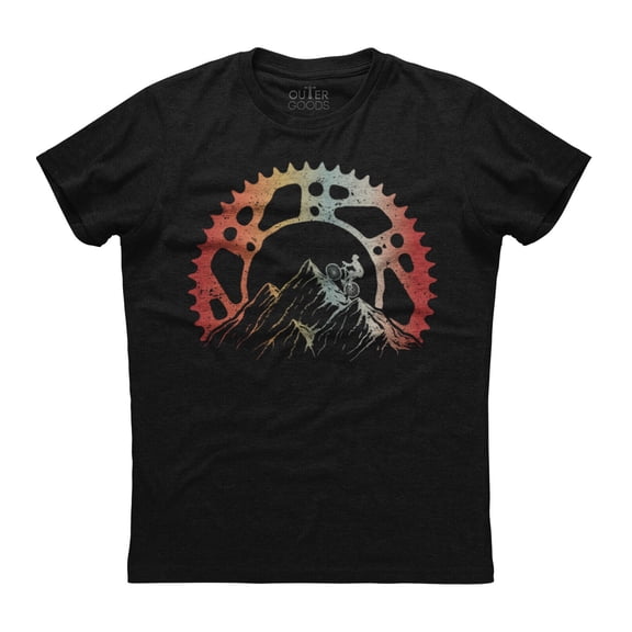 Mountain Bike Riding Bicycle Gear Short Sleeve New Cotton Black Classic T-Shirt, Size S-5XL