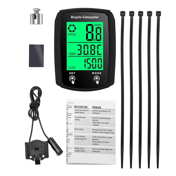 Mountain Bike Speed Computer Waterproof Bicycle Odometer X3A