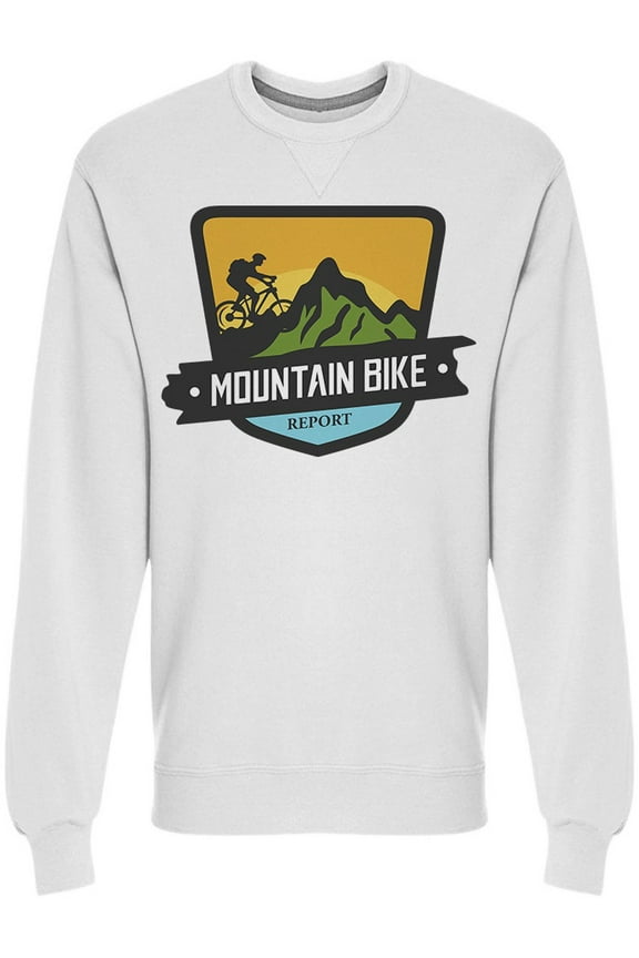 Mountain Bike Sunset Report Sweatshirt Men -Image by Shutterstock, Male Medium