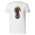 thumbnail image 1 of Mountain Bike Tiki Totem T-Shirt Men -Image by Shutterstock, Male 3X-Large, 1 of 2