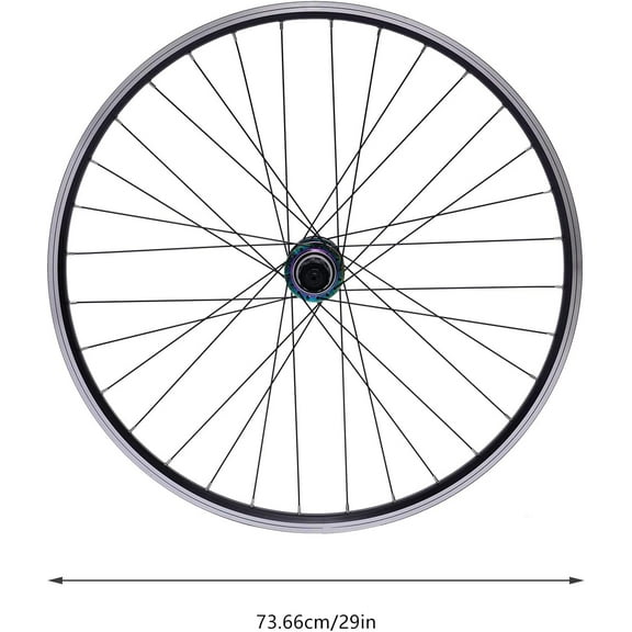 Mountain Bike Wheelset 29 Inch, Aluminum Alloy Rim Disc Brake MTB Wheelset, Quick Release Front Rear Wheels Bike Wheels Colorful Hub