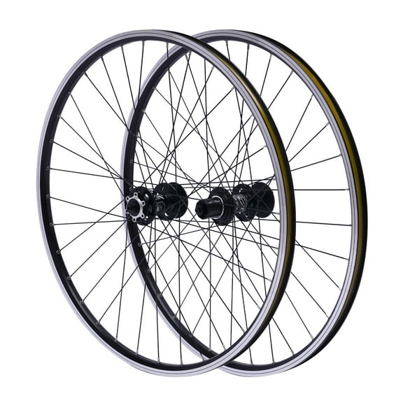 Mountain Bike Wheelset 29 Inch Aluminum Alloy Rim Disc Brake MTB Wheelset Quick Release Front Rear Wheels Black Bike Wheels, Black