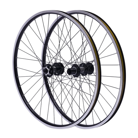 Mountain Bike Wheelset 29 Inch Aluminum Alloy Rim Disc Brake MTB Wheelset Quick Release Front Rear Wheels Black Bike Wheels, Black