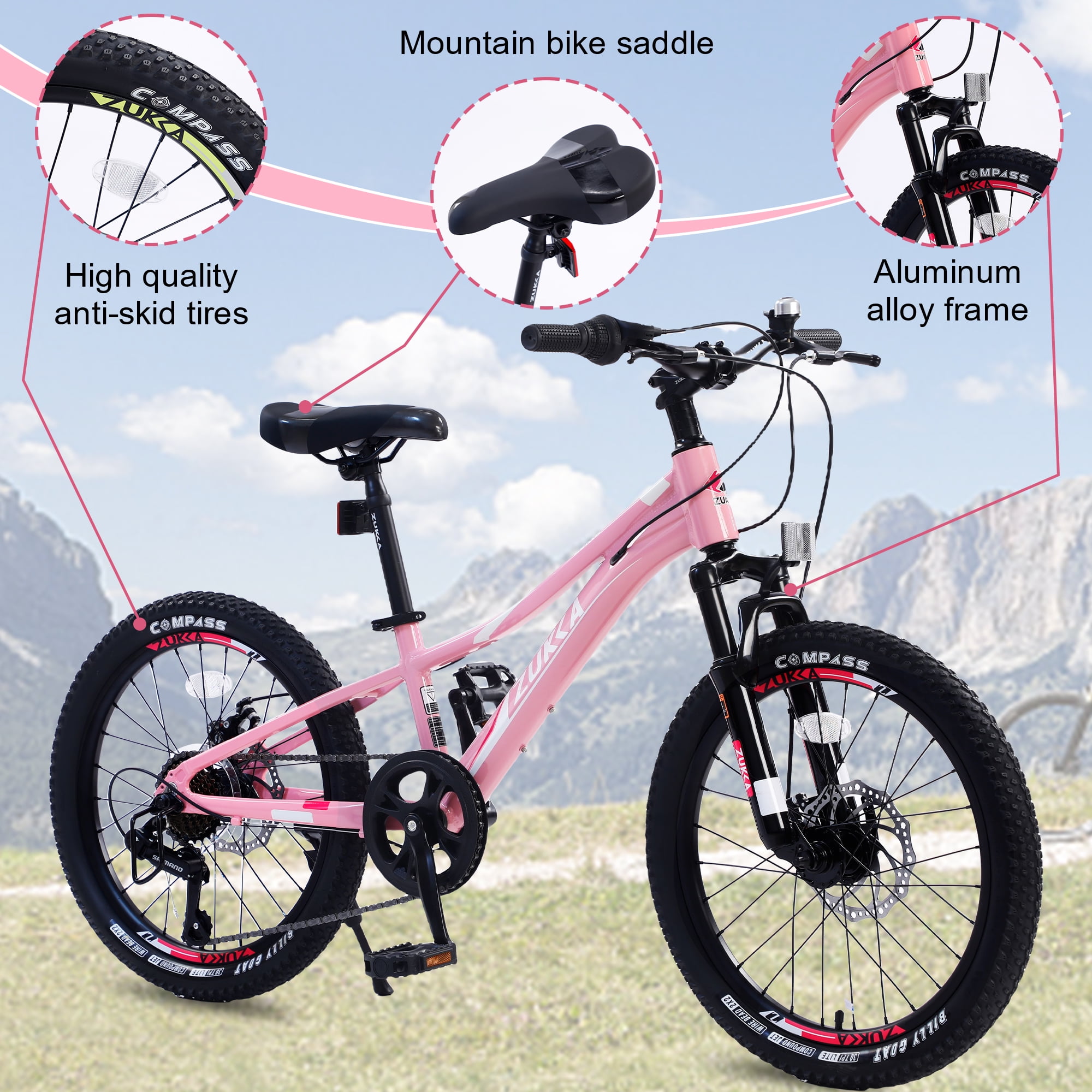 Mountain Bike for Girls and Boys Mountain 20 inch shimano 7 Speed bike