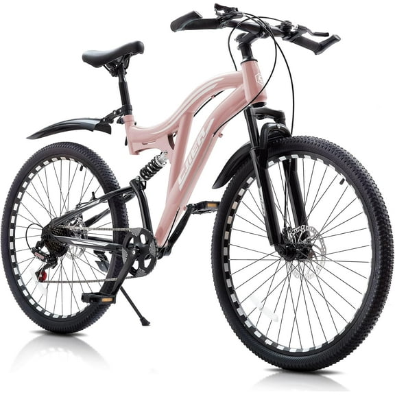 Mountain Bike for Kids, Akaber 20 Inch Kids Bicycles Full Dual Suspension MTB Bicycle, 7-Speed High-Carbon Steel Frame with Double Disc Brake