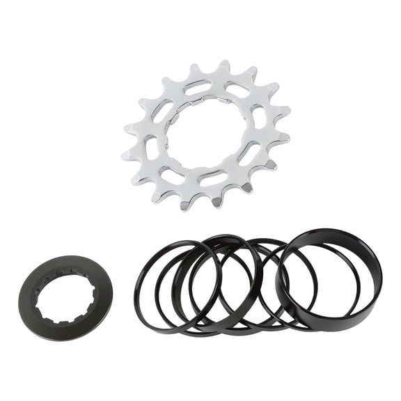 Mountain Bikes Single Speed Conversion Set with Spacer and Locking Rings, 16T 18T Bicycles Single Speed Kassette Cogs