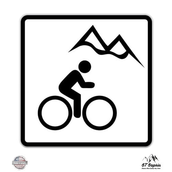Mountain Biking - 3" Vinyl Sticker - For Car Laptop I-Pad Phone Helmet Hard Hat - Waterproof Decal