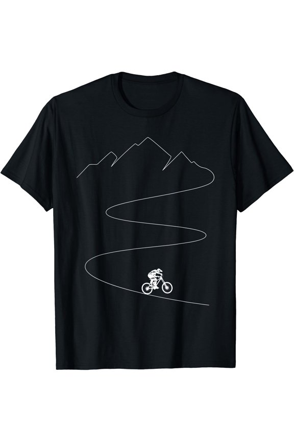 Mountain Biking - Cyclist Rider Bicycle Single Track Riding T-Shirt