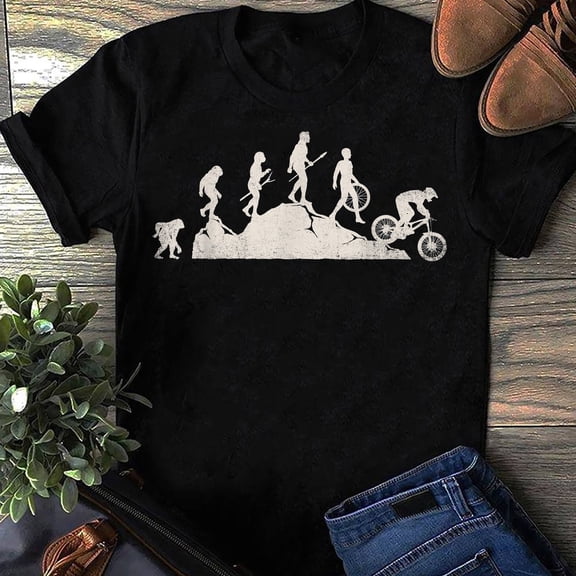 Mountain Biking Evolution Vintage Bicycle Sport Bike Rider T-Shirt- Mountain Bike T-Shirt, MTB T-Shirt - Mountainbike Biking Gift, MTB Lover