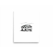 Mountain Cabin Nature Landscape Wall Art Poster, Poster Home Decor, Poster Only