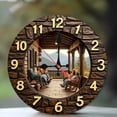 thumbnail image 1 of Mountain Cabin Porch Family Clock Wall Decor 10-Inch Silent Wooden Wall Clock, Battery Operated (AA Batteries Not Included), Artistic Home Decor, 1 of 7