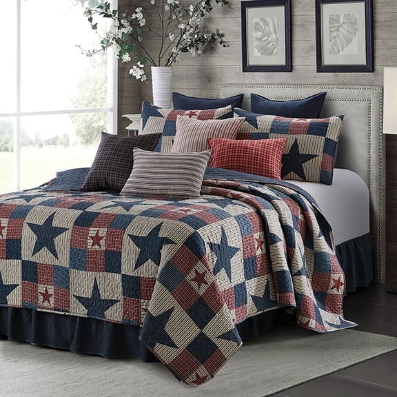 Mountain Cabin Western StarQuilt and Sham Set - King Size