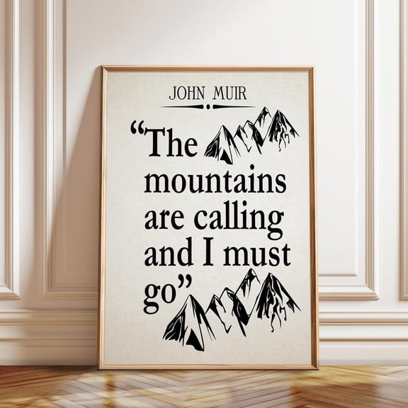 Mountain Calling Nature Quote Hiking Wall Decor For Home Living Room
