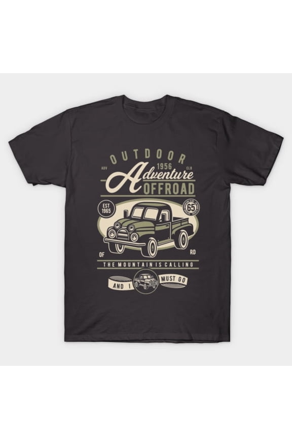 Mountain Calling Retro Off-road Adventure Graphic, H23163 T-Shirt, for Men and Women, Up to Size 5XL