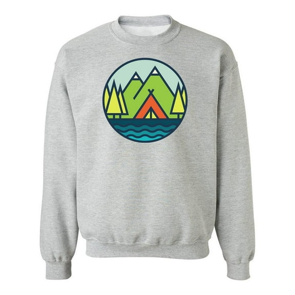 Mountain Camp Icon Sweatshirt Men -Image by Shutterstock, Male XX-Large