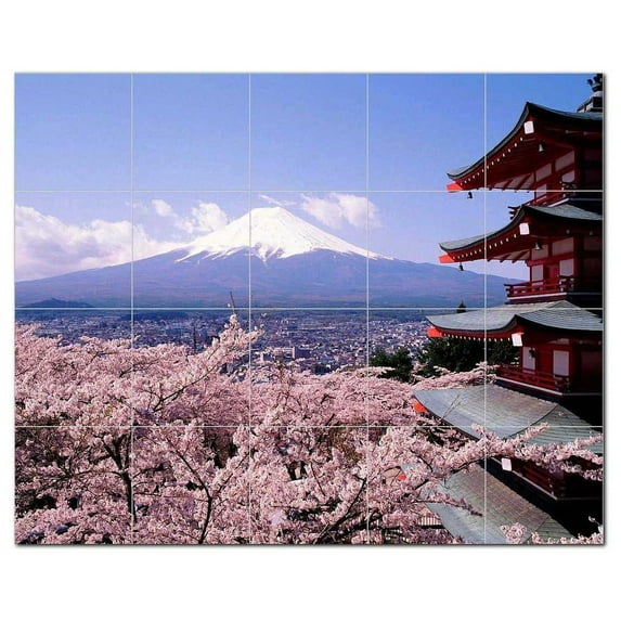 Mountain Ceramic Tile Mural Kitchen Backsplash Bathroom Shower, 401070-L54