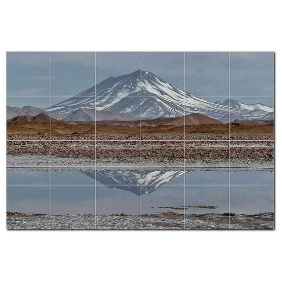 Mountain Ceramic Tile Mural Kitchen Backsplash Bathroom Shower, 401082-M64