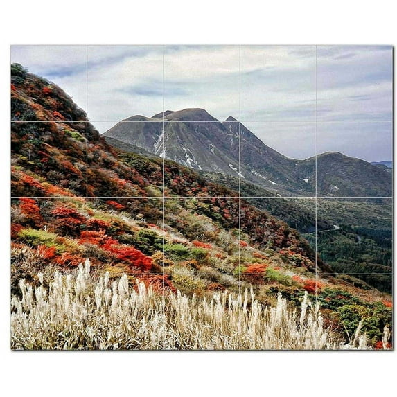 Mountain Ceramic Tile Mural Kitchen Backsplash Bathroom Shower, 401085-S54