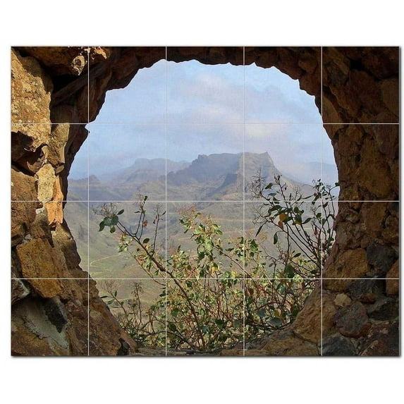 Mountain Ceramic Tile Mural Kitchen Backsplash Bathroom Shower, 401114-XL54