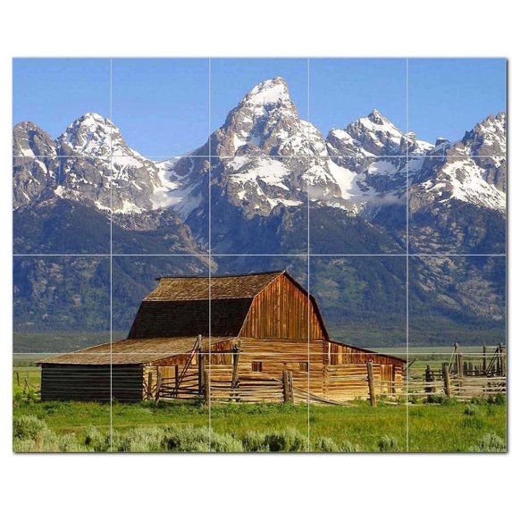 Mountain Ceramic Tile Mural Kitchen Backsplash Bathroom Shower, 401117-L54