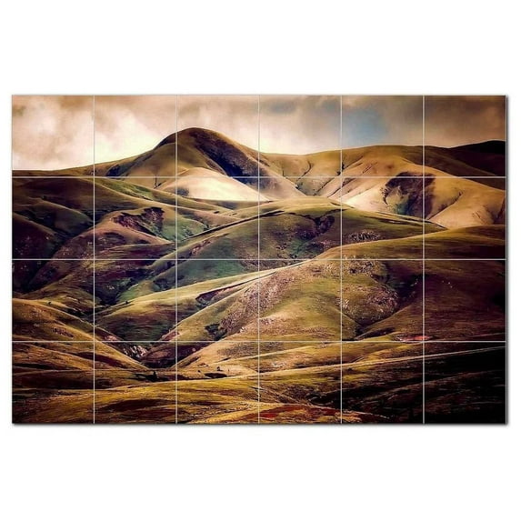 Mountain Ceramic Tile Mural Kitchen Backsplash Bathroom Shower, 401122-L64