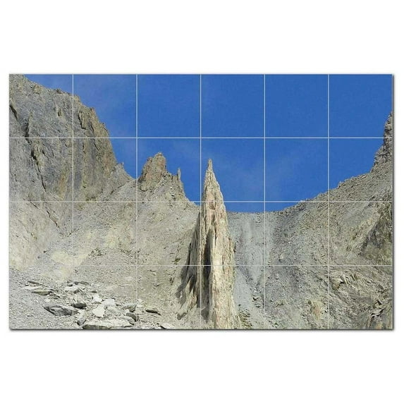 Mountain Ceramic Tile Mural Kitchen Backsplash Bathroom Shower, 401130-M64