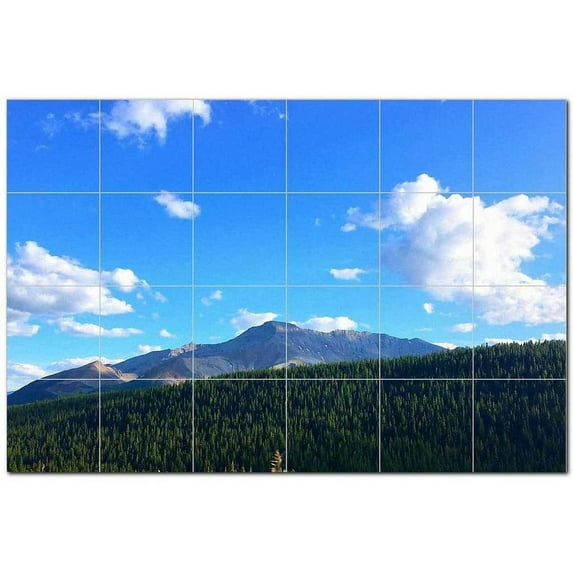 Mountain Ceramic Tile Mural Kitchen Backsplash Bathroom Shower, 401159-S64