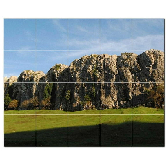 Mountain Ceramic Tile Mural Kitchen Backsplash Bathroom Shower, 401173-M54