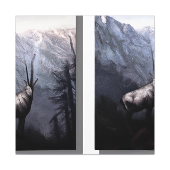 Mountain Chamois Portrait - Canvas