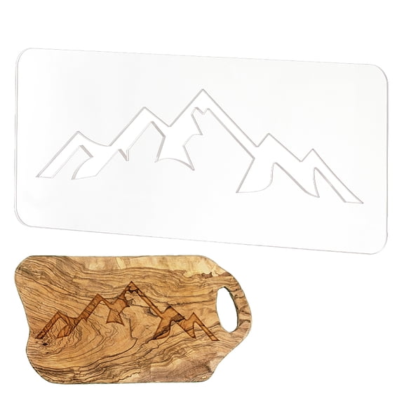Mountain Clear Acrylic Router Inlay Template Woodworking Router Template with Protective Film DIY