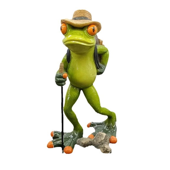 Mountain-Climbing Frog Ornament, Resin Statue for Halloween Christmas Holiday Gifts, Resin Collectible Tabletop Decoration,Green
