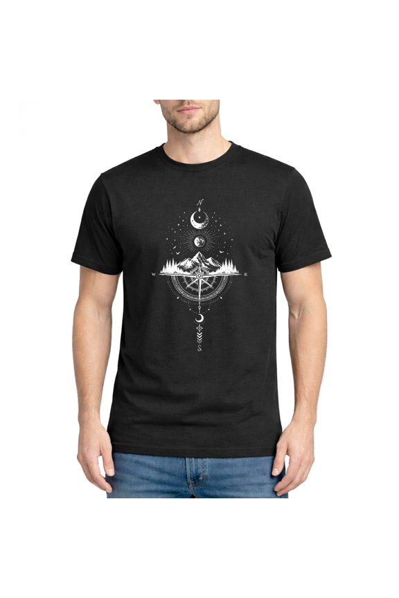 Mountain Compass Graphic T-Shirt Unisex Adventure Outdoor Hiking Tee