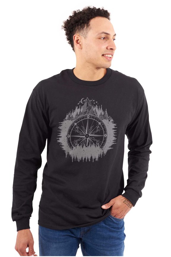 Mountain Compass Symbolic Spirit Long Sleeve TShirt Men Women Brisco Brands X