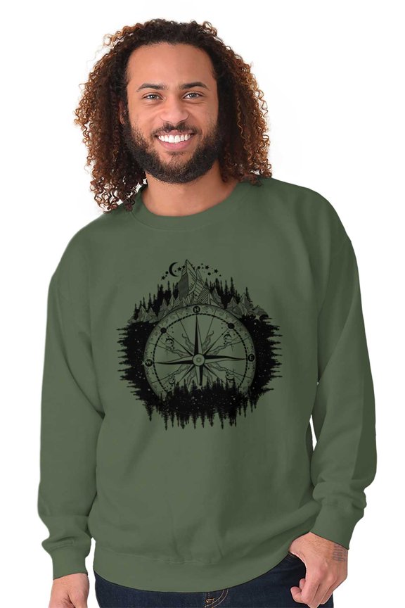 Mountain Compass Symbolic Spirit Sweatshirt for Men or Women Brisco Brands X