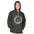 thumbnail image 1 of Mountain Compass Symbolic Spirit Zip Up Hoodie Men's Women's Brisco Brands L, 1 of 6
