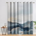 thumbnail image 1 of Mountain Curtains For Bedroom, Abstract Nature Landscape Drapes, Modern Minimalist Blackout Curtains For Living Room Home Decor, Patterned Grommet Drapes 52"W x 84"L, 1 of 6