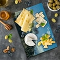 thumbnail image 1 of Mountain Cutting Board, Snowy Mountain Scenery in the Summertime Cloudy Sky Natural Beauty Pattern, Decorative Tempered Glass Cutting and Serving Board, Small Size, White Blue Brown, by Ambesonne, 1 of 1