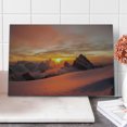 thumbnail image 1 of Mountain Cutting Board, Sunrise in Swiss Alps with View of Mountain Natural Paradise Theme, Decorative Tempered Glass Cutting and Serving Board, Large Size, White and Yellow, by Ambesonne, 1 of 1