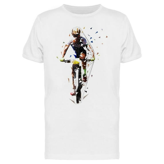 Mountain Cycling Design T-Shirt Men -Image by Shutterstock, Male Large