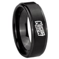 thumbnail image 1 of Mountain Dew 8MM Step Edge Brush Black Tungsten Men's Ring, 1 of 2