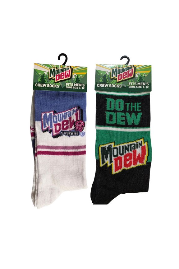Adult Men's Novelty Crew Socks Size 6-12 | Classic & Voltage Theme