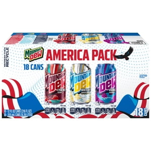 Mountain Dew America Variety Pack, 12 fl oz, 18 Count