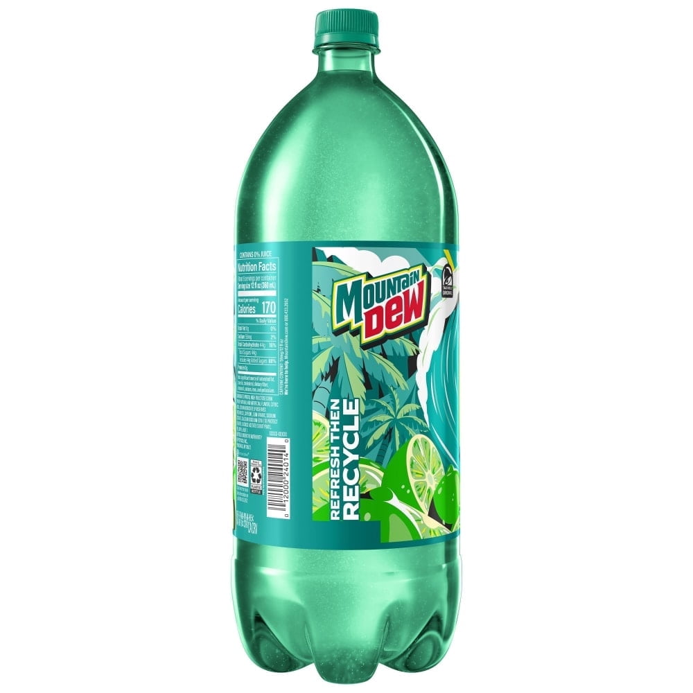 Mountain Dew Baja Blast Soda Bottle - 2 liter