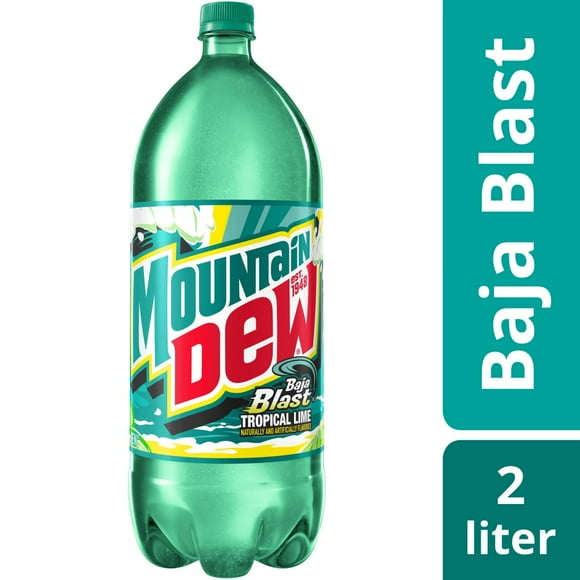 Mountain Dew Baja Blast Soda Bottle