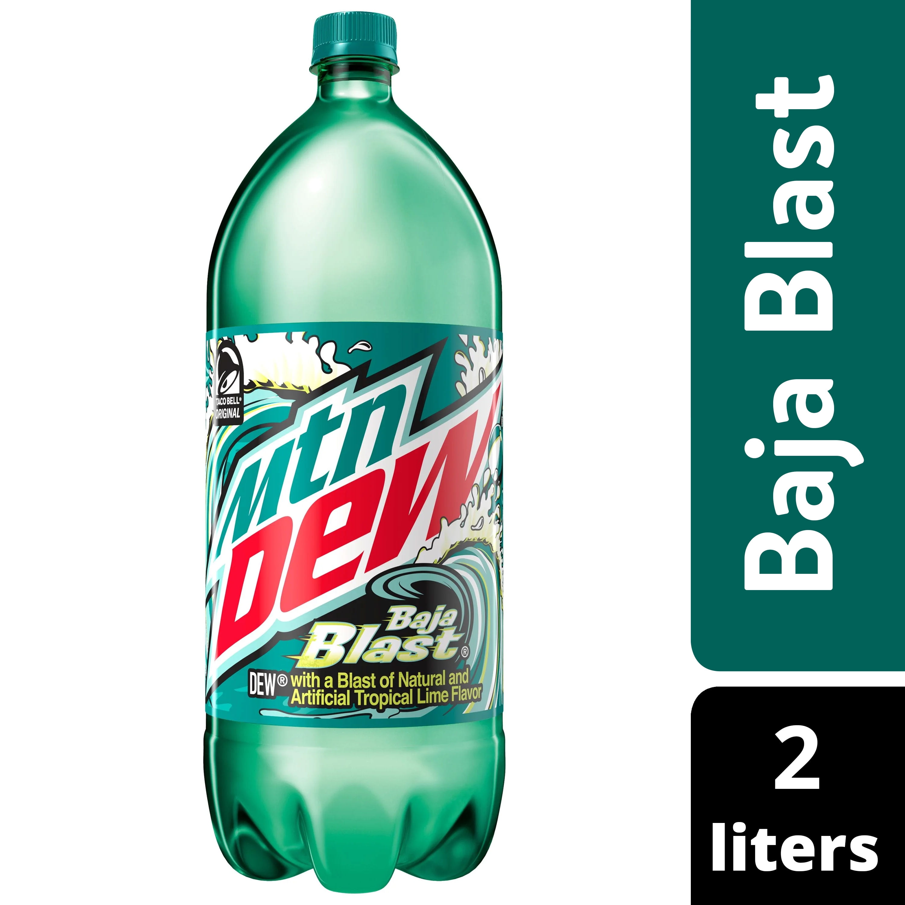 Mountain Dew Baja Blast Soda Pop 2 Liter Bottle