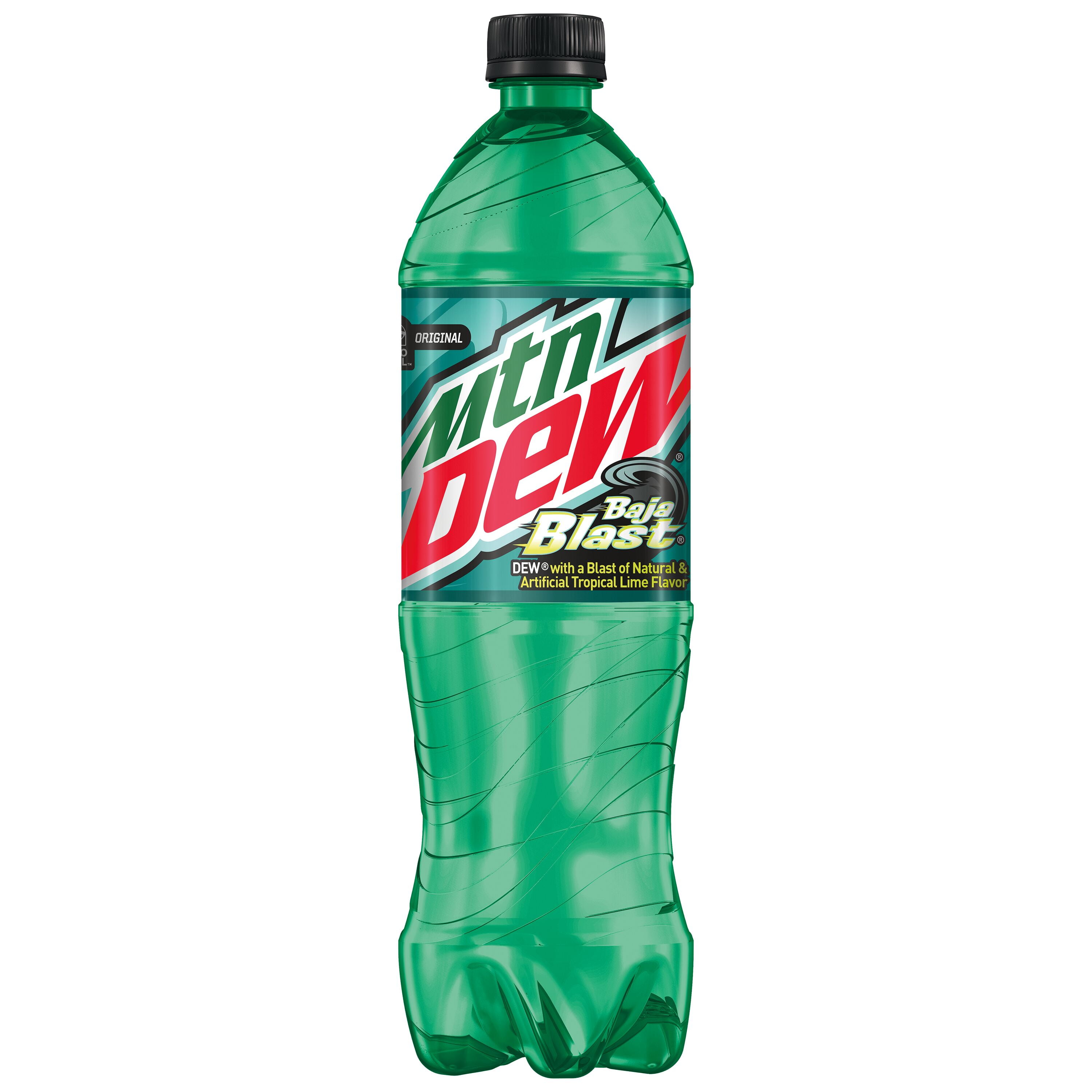 Mountain Dew Baja Blast Tropical Lime Soda Pop, 1.25L Bottle