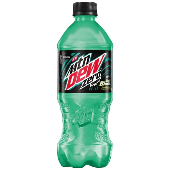 Mountain Dew Baja Blast ZERO, 20 Oz Bottle - 24 Pack