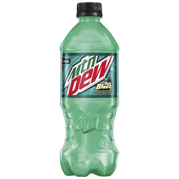 Mountain Dew Baja Blast ZERO, 20 Oz Bottle