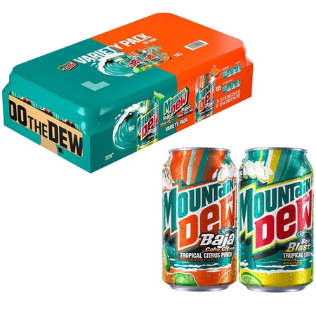 Mountain Dew Baja Blast and Cabo Citrus Variety pack, 12 fl. oz., 28 pk